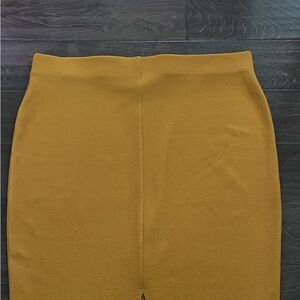 Gold Midi Pencil Skirt for Work